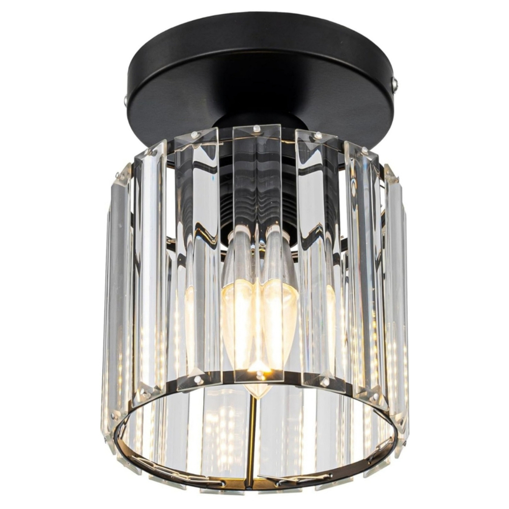 LightCrystal Ceiling Light, Modern Industrial Semi Flush Mount Ceiling Light